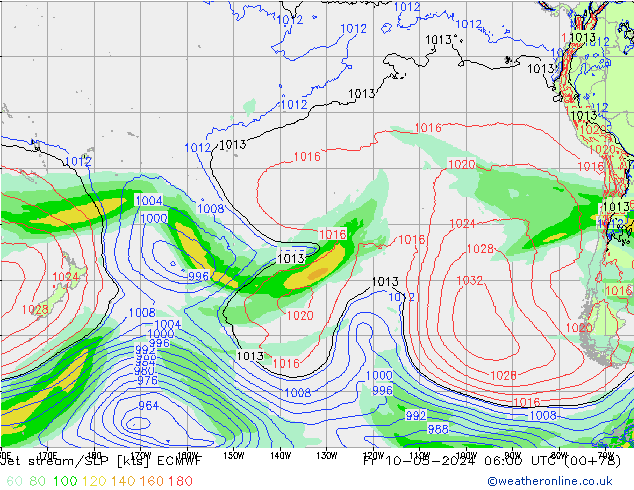 Jet stream/SLP ECMWF Fr 10.05.2024 06 UTC