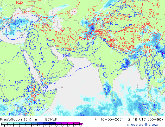 Z500/Rain (+SLP)/Z850 ECMWF  10.05.2024 18 UTC