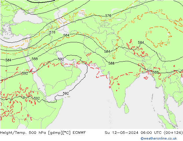 Z500/Rain (+SLP)/Z850 ECMWF dom 12.05.2024 06 UTC