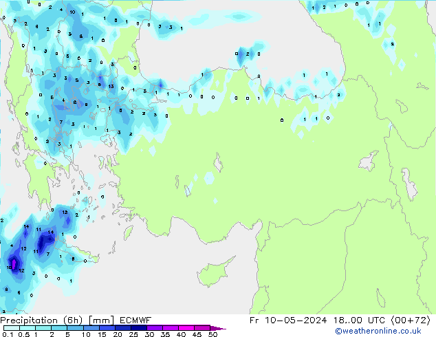 Z500/Regen(+SLP)/Z850 ECMWF vr 10.05.2024 00 UTC