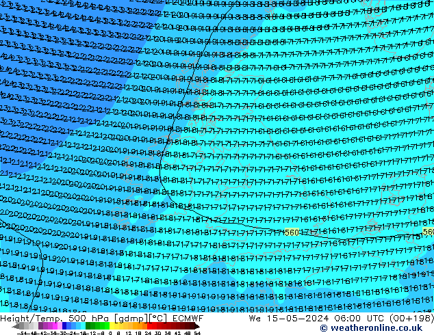 Z500/Rain (+SLP)/Z850 ECMWF We 15.05.2024 06 UTC