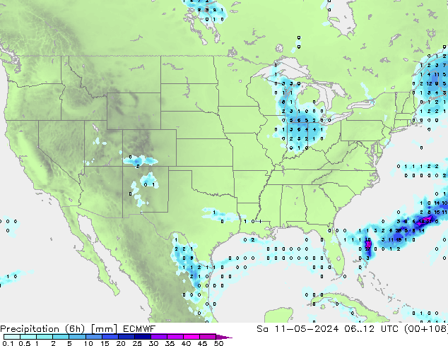 Z500/Regen(+SLP)/Z850 ECMWF za 11.05.2024 12 UTC