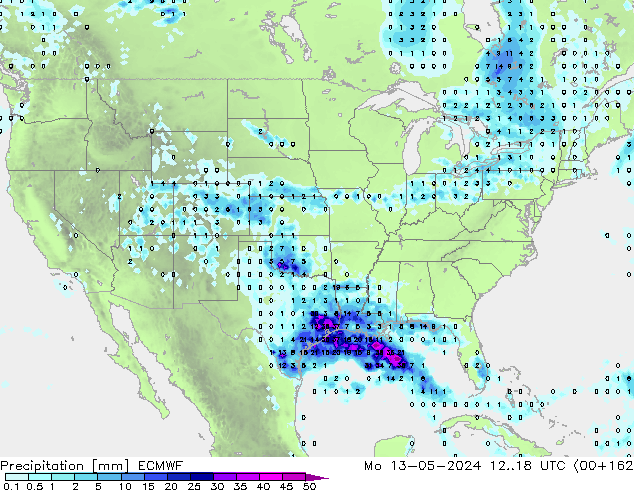 Precipitación ECMWF lun 13.05.2024 18 UTC