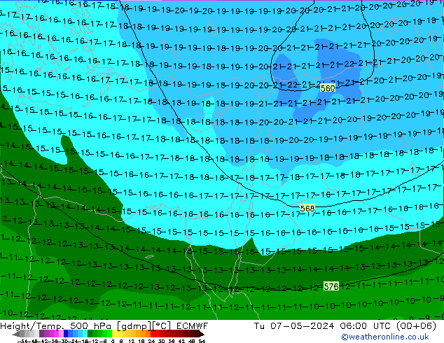 Z500/Rain (+SLP)/Z850 ECMWF Tu 07.05.2024 06 UTC