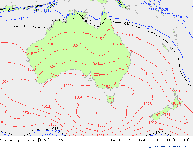 Presión superficial ECMWF mar 07.05.2024 15 UTC