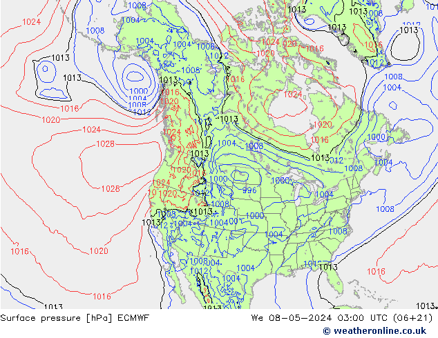 Bodendruck ECMWF Mi 08.05.2024 03 UTC