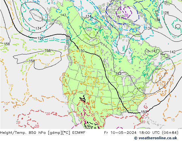 Z500/Rain (+SLP)/Z850 ECMWF Fr 10.05.2024 18 UTC