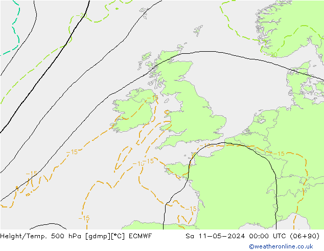 Z500/Yağmur (+YB)/Z850 ECMWF Cts 11.05.2024 00 UTC