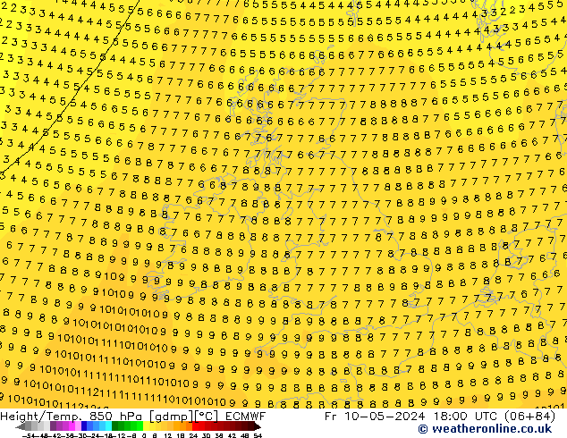 Z500/Rain (+SLP)/Z850 ECMWF Fr 10.05.2024 18 UTC