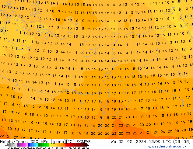 Z500/Rain (+SLP)/Z850 ECMWF Qua 08.05.2024 18 UTC