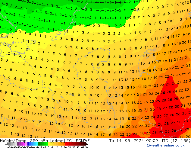 Z500/Rain (+SLP)/Z850 ECMWF mar 14.05.2024 00 UTC