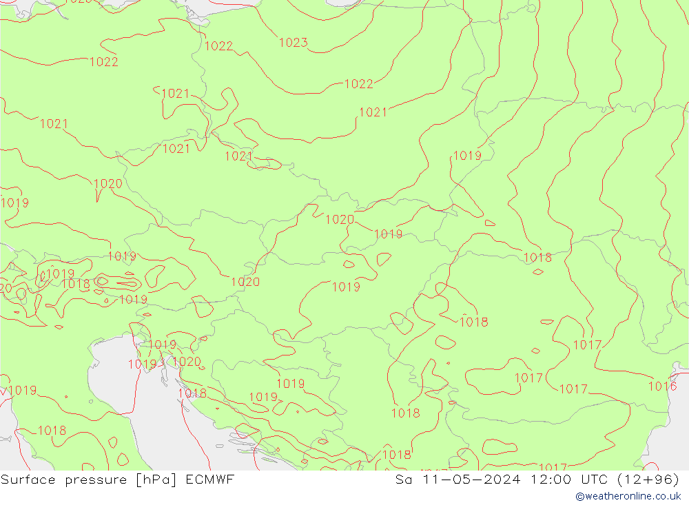 Yer basıncı ECMWF Cts 11.05.2024 12 UTC