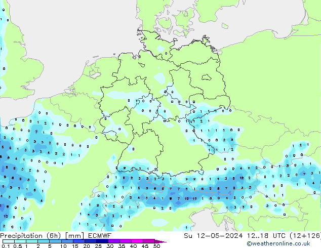 Z500/Rain (+SLP)/Z850 ECMWF Su 12.05.2024 18 UTC