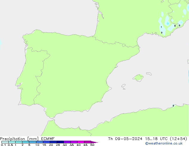 Yağış ECMWF Per 09.05.2024 18 UTC