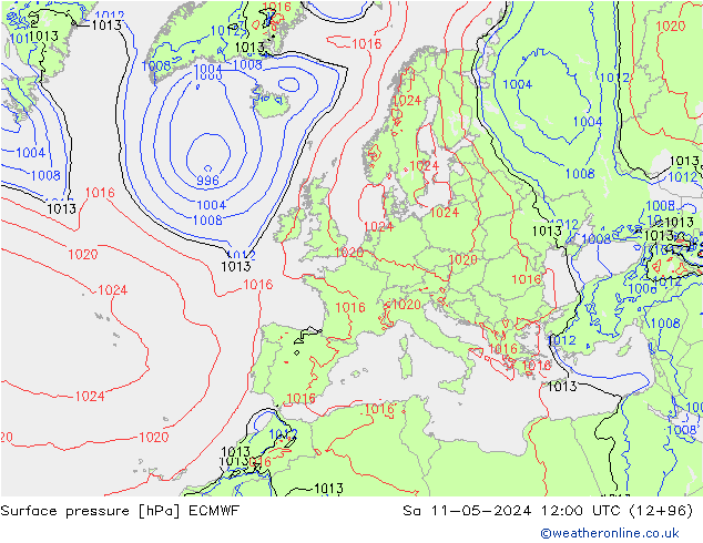 pression de l'air ECMWF sam 11.05.2024 12 UTC