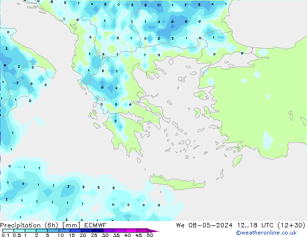 Z500/Rain (+SLP)/Z850 ECMWF mer 08.05.2024 18 UTC