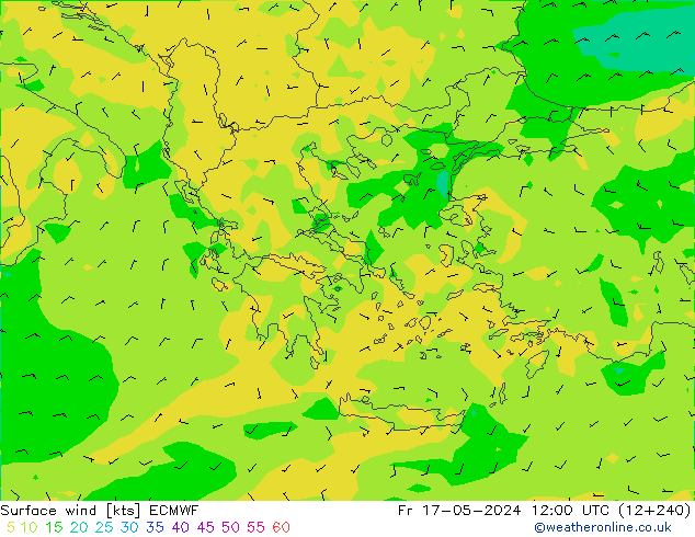 Surface wind ECMWF Fr 17.05.2024 12 UTC