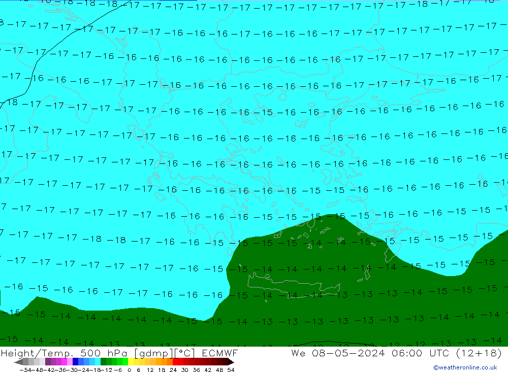 Z500/Rain (+SLP)/Z850 ECMWF We 08.05.2024 06 UTC