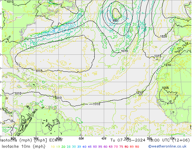 Isotachs (mph) ECMWF Ter 07.05.2024 18 UTC