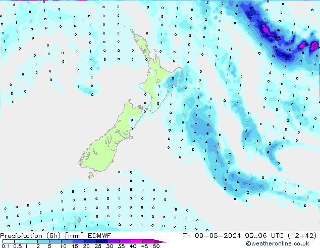 Z500/Rain (+SLP)/Z850 ECMWF Th 09.05.2024 06 UTC