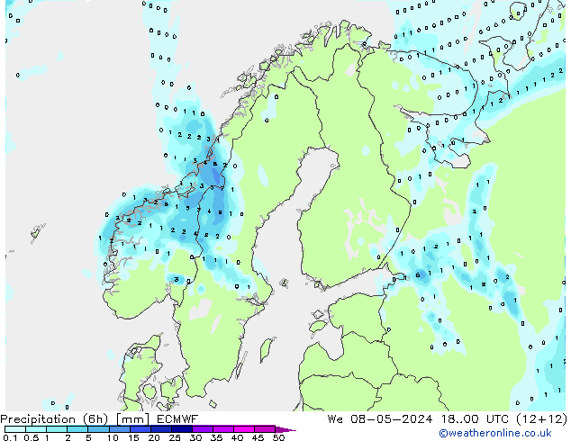 Z500/Rain (+SLP)/Z850 ECMWF We 08.05.2024 00 UTC