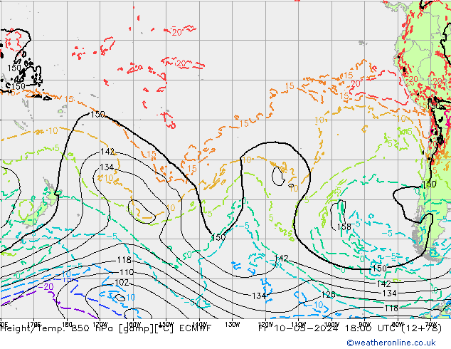 Z500/Rain (+SLP)/Z850 ECMWF Fr 10.05.2024 18 UTC