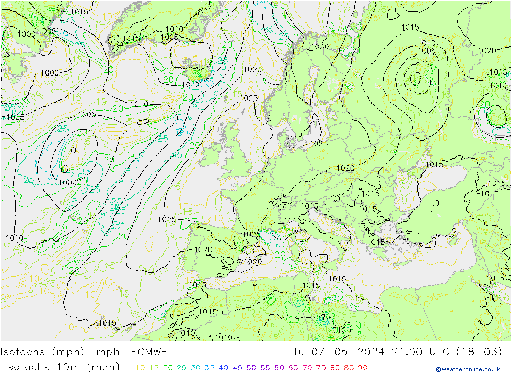 Isotaca (mph) ECMWF mar 07.05.2024 21 UTC