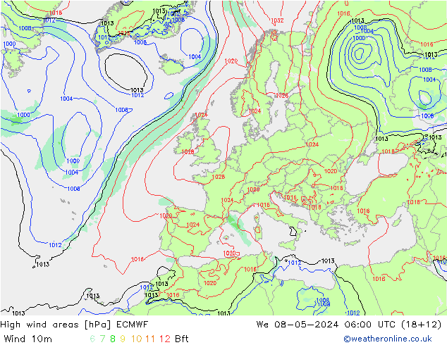 Sturmfelder ECMWF Mi 08.05.2024 06 UTC