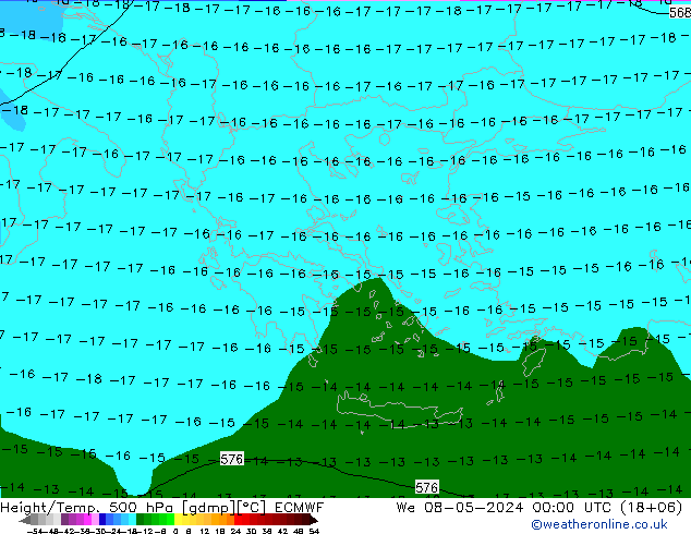 Z500/Rain (+SLP)/Z850 ECMWF  08.05.2024 00 UTC