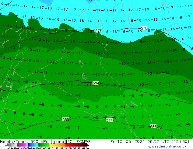 Z500/Rain (+SLP)/Z850 ECMWF ven 10.05.2024 06 UTC