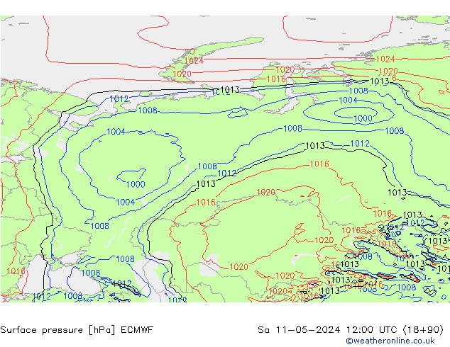 pression de l'air ECMWF sam 11.05.2024 12 UTC