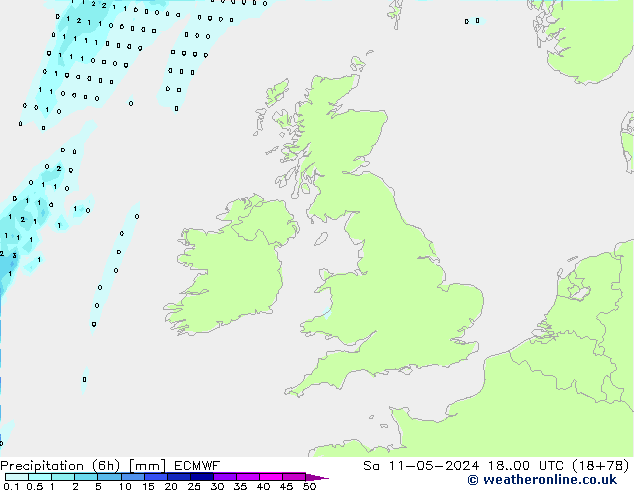 Z500/Rain (+SLP)/Z850 ECMWF сб 11.05.2024 00 UTC