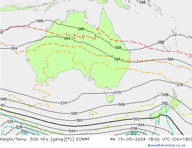 Z500/Regen(+SLP)/Z850 ECMWF wo 15.05.2024 18 UTC