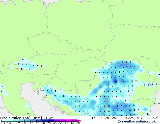 Z500/Rain (+SLP)/Z850 ECMWF Th 09.05.2024 06 UTC