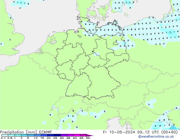 Yağış ECMWF Cu 10.05.2024 12 UTC