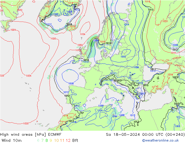 Sturmfelder ECMWF Sa 18.05.2024 00 UTC
