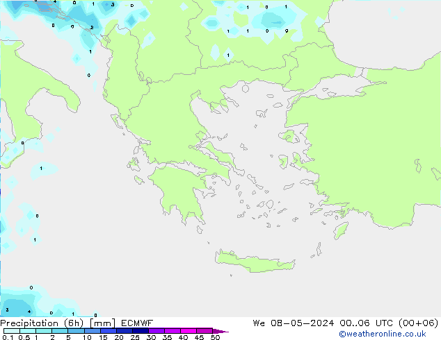 Z500/Rain (+SLP)/Z850 ECMWF śro. 08.05.2024 06 UTC