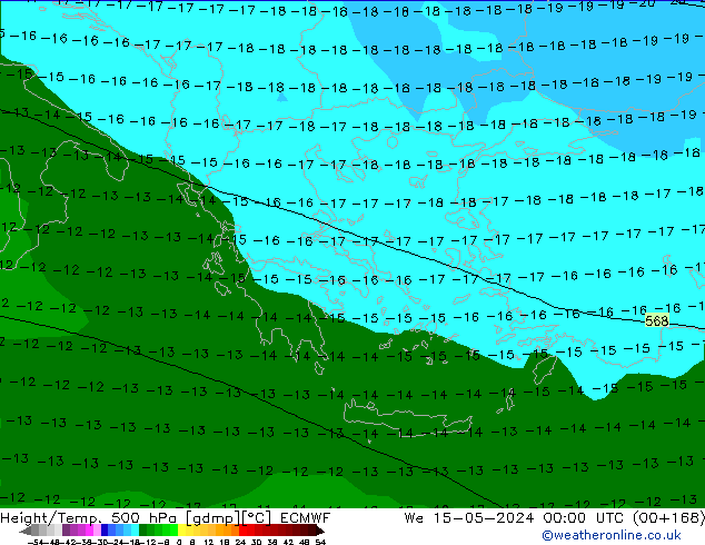 Z500/Rain (+SLP)/Z850 ECMWF St 15.05.2024 00 UTC