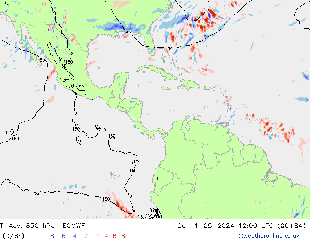 T-Adv. 850 hPa ECMWF So 11.05.2024 12 UTC