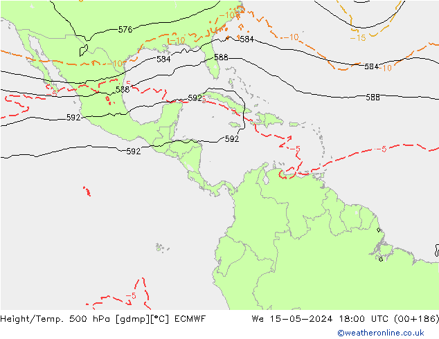 Z500/Rain (+SLP)/Z850 ECMWF We 15.05.2024 18 UTC