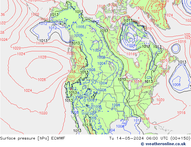 Surface pressure ECMWF Tu 14.05.2024 06 UTC