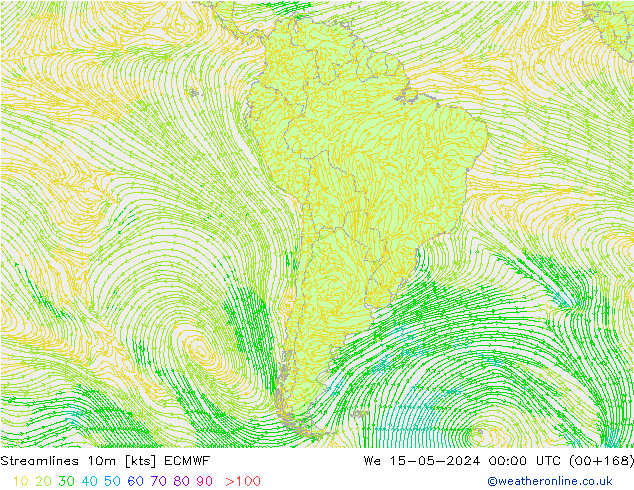 ветер 10m ECMWF ср 15.05.2024 00 UTC