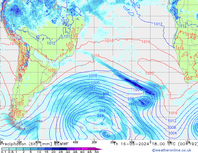 Z500/Rain (+SLP)/Z850 ECMWF  16.05.2024 00 UTC