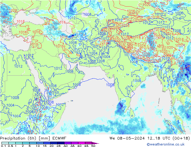 Z500/Regen(+SLP)/Z850 ECMWF wo 08.05.2024 18 UTC