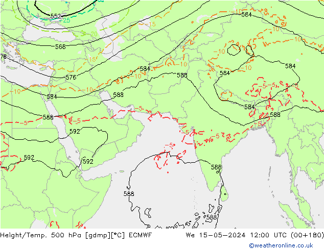 Z500/Rain (+SLP)/Z850 ECMWF We 15.05.2024 12 UTC