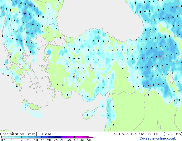 Precipitation ECMWF Tu 14.05.2024 12 UTC