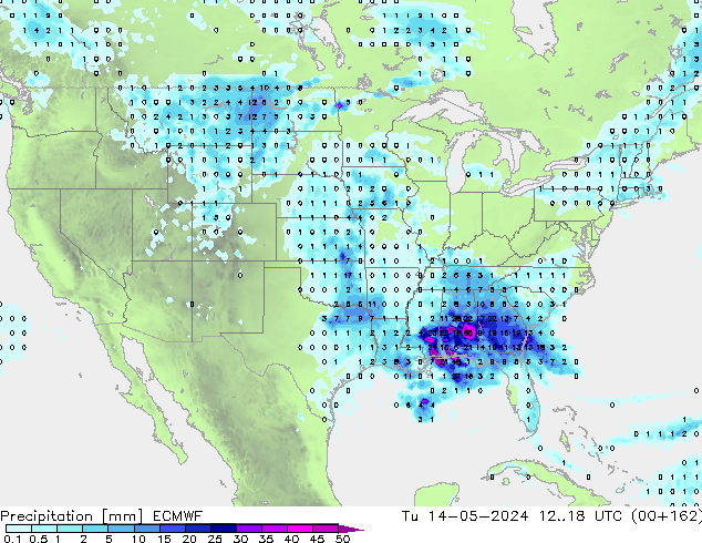 Yağış ECMWF Sa 14.05.2024 18 UTC