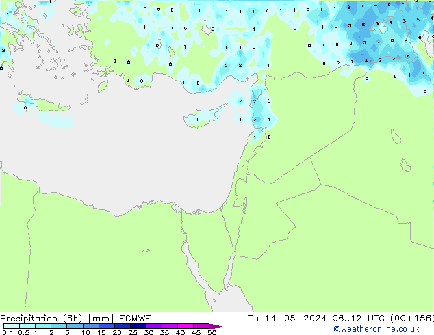 Z500/Yağmur (+YB)/Z850 ECMWF Sa 14.05.2024 12 UTC