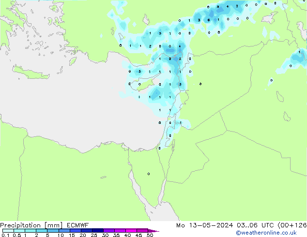 Neerslag ECMWF ma 13.05.2024 06 UTC