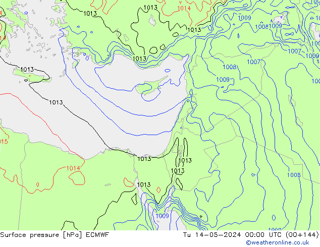 ciśnienie ECMWF wto. 14.05.2024 00 UTC